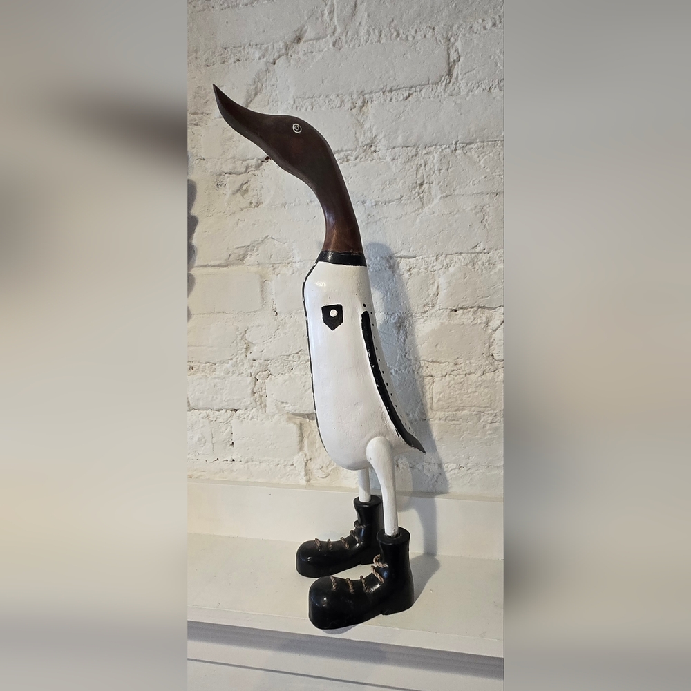 20" tall Wooden duck EUC